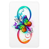 Heldere oneindigheid met regenboogvlinder magneet (Verticaal)