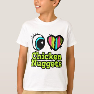 Heldere Oog Hart Ik Hou Van Kipnuggets T-shirt