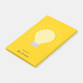 Heldere Oranje lamp voor docenten Post-it® Notes (Schuin)