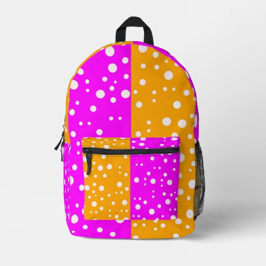 Heldere Oranje & Roze Kleur - Esthetisch kleurenbl Bedrukte Rugzak (Voorkant)