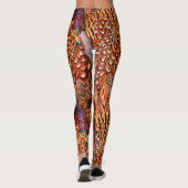 Heldere Oranje veer leggings (Achterkant)