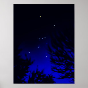Heldere oriëntatie met Betelgeuse Star Poster