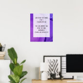 Heldere Paarse Abstracte Alcoholinkt Vloeistof Art Poster (Thuiskantoor)