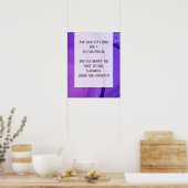 Heldere Paarse Abstracte Alcoholinkt Vloeistof Art Poster (Keuken)