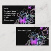 Heldere Paarse Butterflies Visitekaartje (Voorkant / Achterkant)