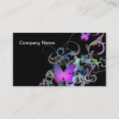 Heldere Paarse Butterflies Visitekaartje (Achterkant)