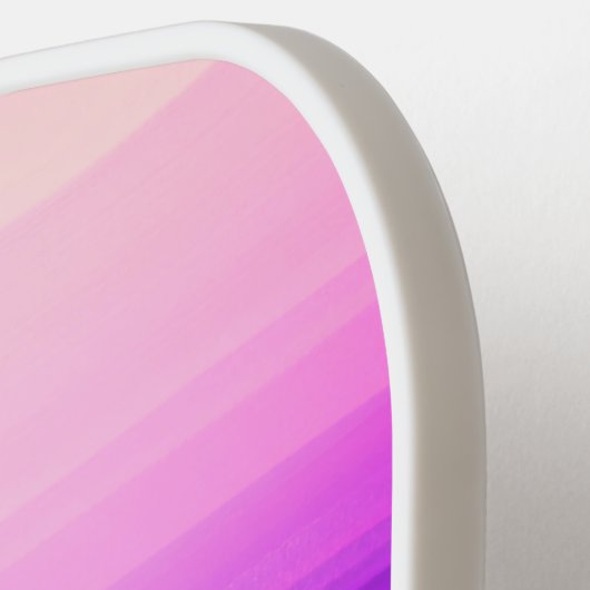 Heldere paarse en roze zonsondergangkleuren monogr pickleball paddle (Links Detail)