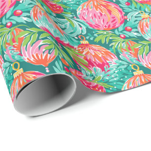 Heldere Palm Beach Kerstversieringen Cadeaupapier