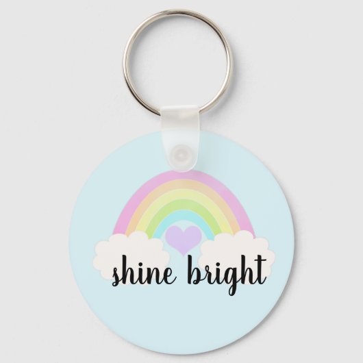 Heldere pasta-Waterverf regenboog Sleutelhanger (Voorkant)