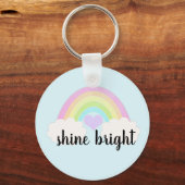 Heldere pasta-Waterverf regenboog Sleutelhanger (Voorkant)