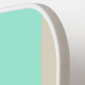 Heldere pastelblauwe en grijze gestreepte lijnen pickleball paddle (Links Detail)