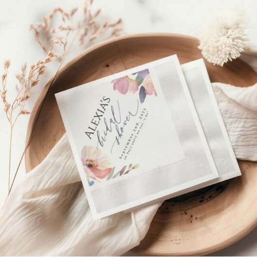 Heldere pioen douche servet ontwerp