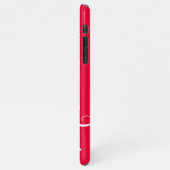 Heldere Plain Levendige Girly Roze Kalligrafie Cus iPhone Hoesje (Linkerkant)