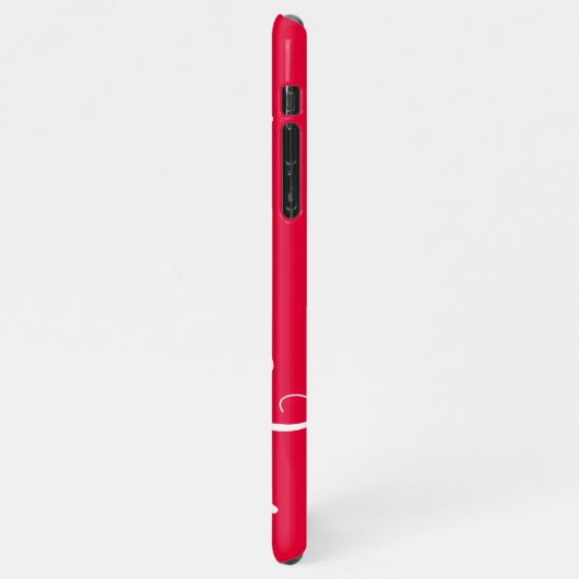 Heldere Plain Levendige Girly Roze Kalligrafie Cus iPhone Hoesje (Linkerkant)
