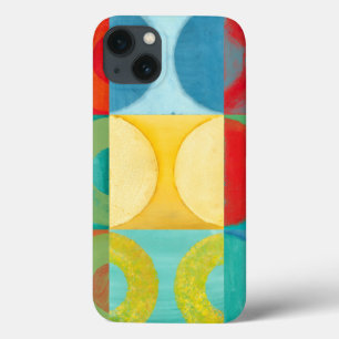 Heldere Pop met cirkels en vierkantjes iPhone 13 Hoesje