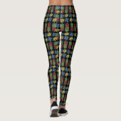 Heldere Puzzels Patroon Autisme Bewustzijn Leggings (Achterkant)