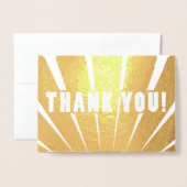 Heldere Rays | Dank u wel! Folie Kaarten (Voorkant met envelop)