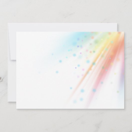 Heldere Regenboog Bubble Licht LGBTQ Bruiloft Save The Date (Achterkant)