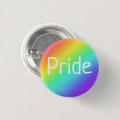 Heldere regenboog en witte PRIDE Pin-on Button (Voorkant /achterkant)