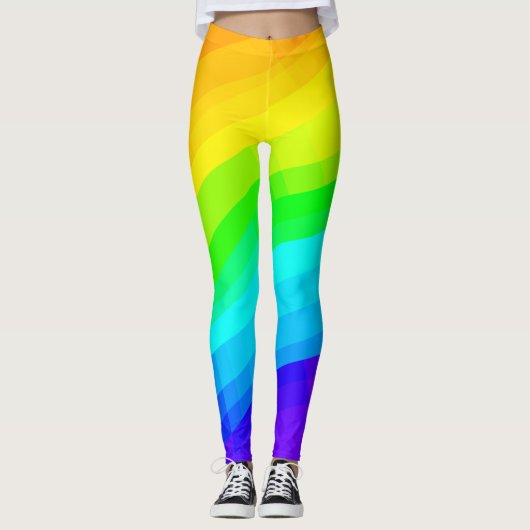 Heldere regenboog leggings (Voorkant)