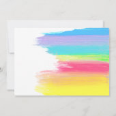 Heldere regenboog vrolijk modern save the date (Achterkant)