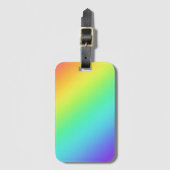 Heldere regenbooggradiënt bagagelabel (Voorkant (verticaal))