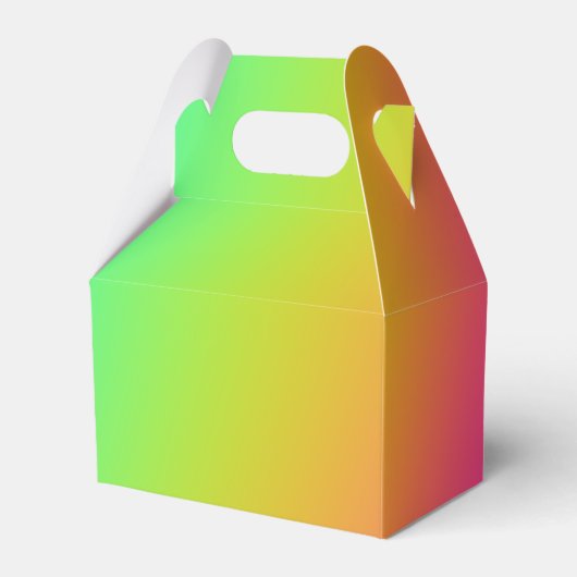 Heldere regenbooggradiënt bruiloft bedankdoosjes (Voorkant Zijde)