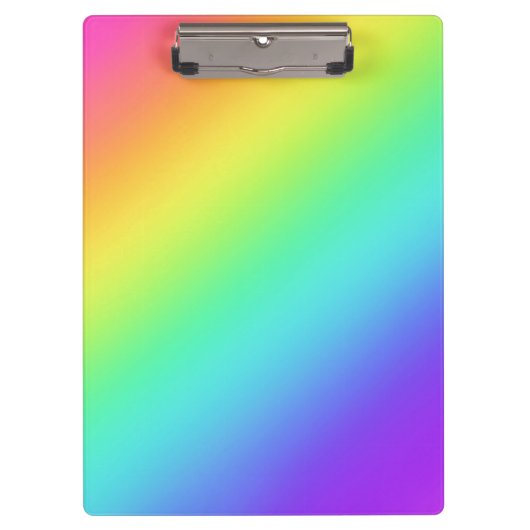 Heldere regenbooggradiënt klembord (Voorkant)