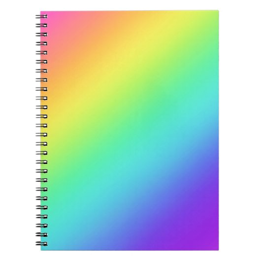 Heldere regenbooggradiënt notitieboek (Voorkant)