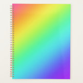 Heldere regenbooggradiënt planner (Voorkant)
