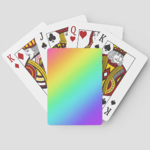 Heldere regenbooggradiënt pokerkaarten