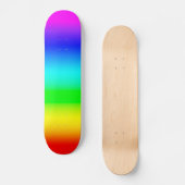 Heldere regenbooggradiënt skateboard (Voorkant)