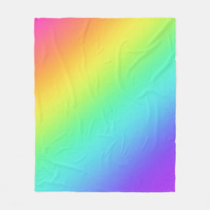 Heldere regenbooggradiënt Vleekbank Fleece Deken