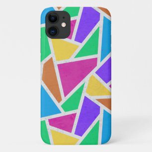 Heldere regenboogkleuren mozaïek iPhone 11 hoesje