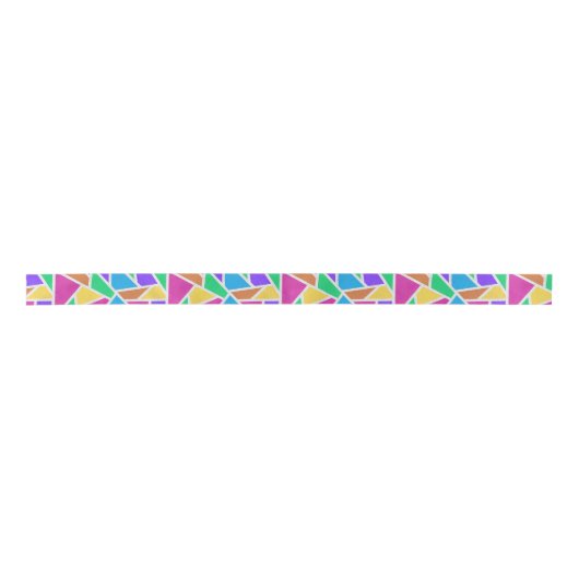 Heldere regenboogkleuren mozaïek lint (Voorkant)