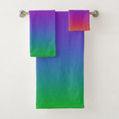 Heldere regenboogkleurenset bad handdoek (Insitu)