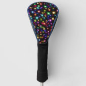 Heldere regenboogsparken, sterren en vuurwerk golfheadcover (Voorkant)