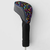 Heldere regenboogsparken, sterren en vuurwerk golfheadcover (Schuin)