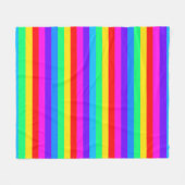 Heldere regenboogstripe fleece deken (Voorkant (Horizontaal))