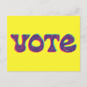 Heldere Retro Stijl Stem Slogan Custom Briefkaart (Voorkant)