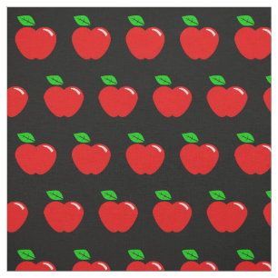 Heldere rode Apple Polka Dots Stof