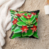 Heldere rode bloemen kussen (Deken)