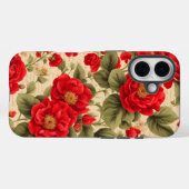 Heldere rode rozen en tekst junk journal Case-Mate iPhone case (Achterkant (horizontaal))