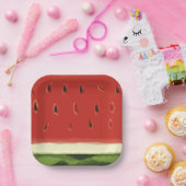 Heldere Rode Waterverf Watermeloen Papier Bord (Feest)