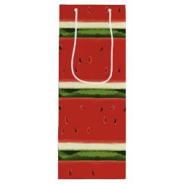 Heldere Rode Waterverf Watermeloen Wijn Gift Bag Cadeautas