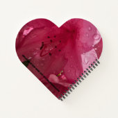 Heldere roze bloem met tekst notitieboek (Achterkant)