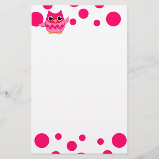 Heldere roze boomkorren briefpapier (Voorkant)