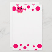 Heldere roze boomkorren briefpapier (Voorkant / Achterkant)