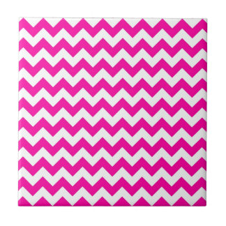 Heldere, roze Chevrons Tegeltje