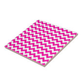 Heldere, roze Chevrons Tegeltje (Zijkant)